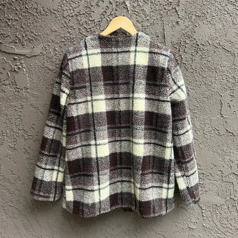 Sanctuary Plaid Sherpa Jacket Size Large
